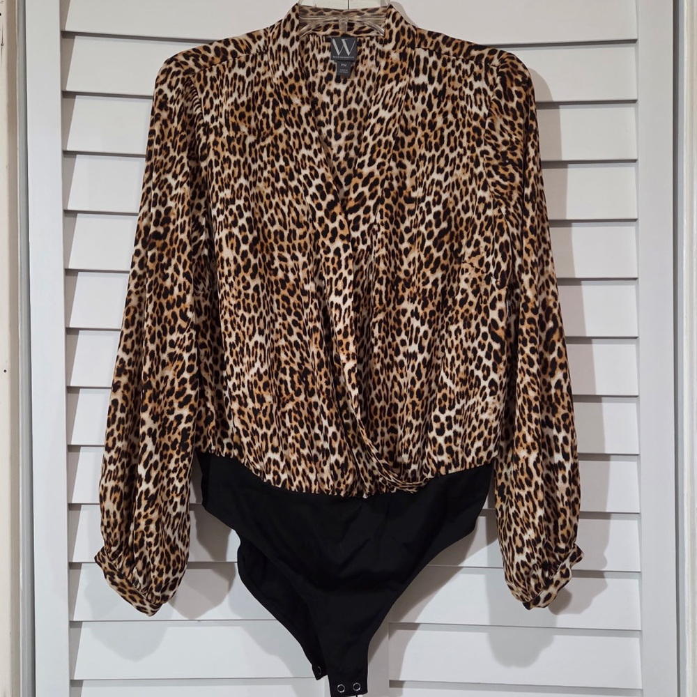 Worthington Animal Print Bodysuit